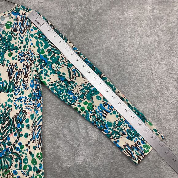 Lilly Pulitzer Dress Women's M 100% Pima Cotton Mini Shift Safari Resort Wedding - Picture 9 of 10